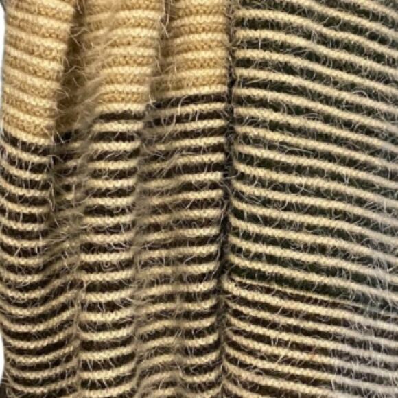 Look Women's Green and Tan Striped Infinity Scarf - OS - Picture 6 of 6